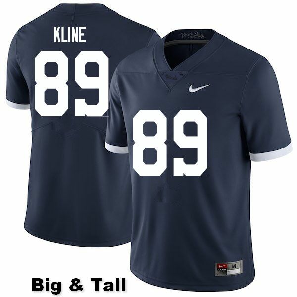 NCAA Nike Men's Penn State Nittany Lions Grayson Kline #89 College Football Authentic Big & Tall Navy Stitched Jersey TAR3298UF